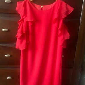 Trina Turk Size 6 Cold shoulder A line dress.